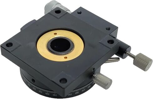 R Axis 60mm RS60-L RSP60-L دليل 360 درجة منصة تعديل زاوية عالية الدقة بصرية شديدة التحمل منزلق دوار ميكرومتر (RSP60-L) in Kuwait