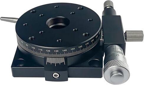R Axis 90mm RSP90-L 360 Degree High Precision Rotating Slide Table Manual Angle Adjustment Platform Optical Micrometer in Kuwait