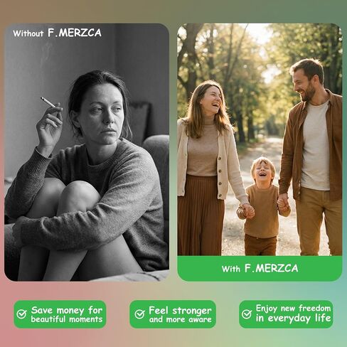 F.MERZCA® Breathing Necklace for Quit Smoking with Real Resistance – Herbal Diffuser Pen Alternative with Flavor, Stress Relief, no Battery Design – smokeless Inhaler Option (Mint, Tobacco, Coffee) in Kuwait