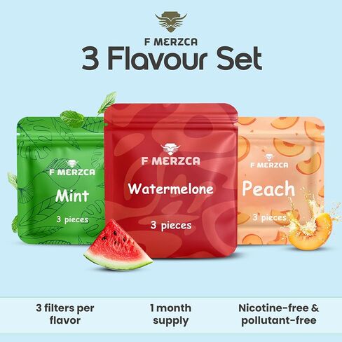 F.MERZCA® Breathing Necklace for Quit Smoking with Real Resistance – Herbal Diffuser Pen Alternative with Flavor, Stress Relief, no Battery Design – smokeless Inhaler Option (Mint, Tobacco, Coffee) in Kuwait