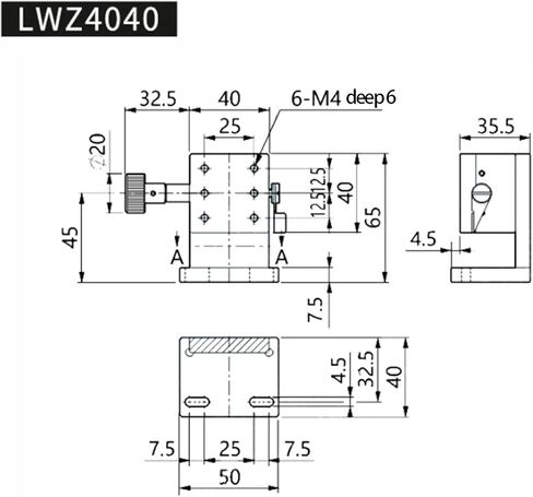 عالية الدقة Z محور LWZ4040 تتوافق الأخدود دليل منصة الرف وترس محرك المقبض صقل النزوح الشريحة ZWG40 in Kuwait