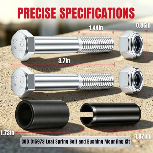 300-015973 طقم تثبيت مسمار زنبركي وجلبة متوافق مع أجزاء تعليق مقطورة القارب EZ Loader، أسود in Kuwait