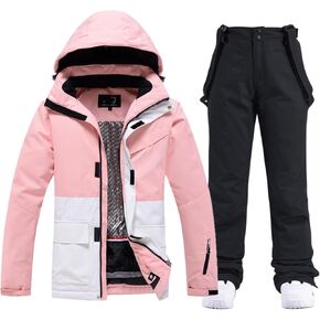 RUMITY Fashion Ski Suit Set for Men and Women's Lovers Ski Suit Set for Warm, Thick, Waterproof, and Cold Resistance(F,L) in Saudi Arabia