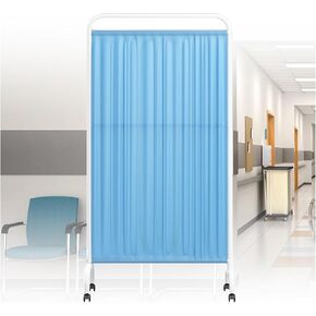 Portable Medical Privacy Screen,6ft High Mobile Folding Privacy Screen,Freestanding Wall Separator with Wheels for Beauty Salon/Office/Exam Room(Pink,3-Panel) in Kuwait