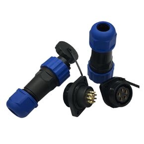 Waterproof Connector Aviation Male and Female Two-pin Socket SD20-2-3-4-5-7-9-12 pins IP68. 5A | Gold-plated5-core(plugsocket)25A in Kuwait