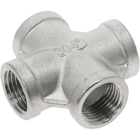 الفولاذ المقاوم للصدأ 304 1/8 "1/4" 3/8 "1/2" 3/4 "1" 1-1/4 "1-1/2" أنثى BSP تركيب الأنابيب 4 طريقة متساوية عبر موصل SS304(1/8") in Kuwait