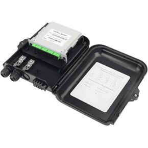 8 Core Optical Fiber Distribution Box Uncut Cable Port Outdoor 1: Splitter nap Belt/UPC Adapter(1x8 Cassette) in Kuwait