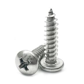 M5 x 16mm Phillips Pan Head Self Tapping Screws,304 Stainless Steel Phillips Round Head Self Tapping Screws,Self-Tapping Wood Screws for Wood,Plastic,Soft, Metal(50Pcs) in Kuwait