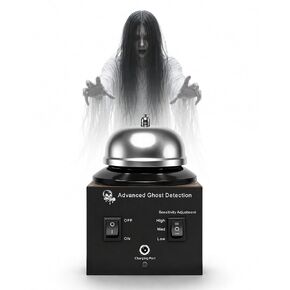 Haunted Hotel Bell – EMF Ghost Detector Trigger Object for Paranormal Investigations – Adjustable Sensitivity Ghost Hunting Equipment for Halloween Haunted Houses & Nighttime Investigations in Kuwait