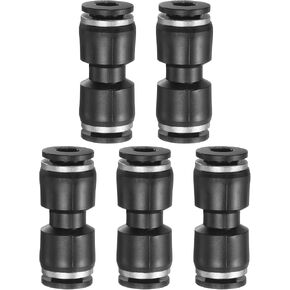 HARFINGTON 5pcs Push to Connect Fittings g 3/16 Tube OD Straight Pneumatic Adapter Quick Connector Air Line Hose Fitting for Water Air Oil Pipe, Black in Kuwait