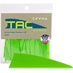 TAC Vanes Driver High Profile 2.25" Arrow Vanes - أخضر (100 حزمة) رمي الرماية in Saudi Arabia