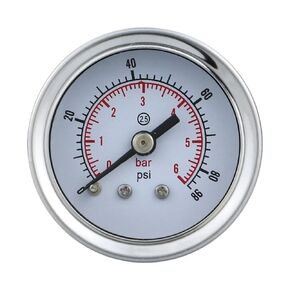 Pressure Gauges 40mm（1-1/2"） Vacuum Manomete Back（axial） Connection Stainless Steel Case Brass Joint for Water Gasr(BSPT(ZG) 1-8,0-60bar) in Saudi Arabia
