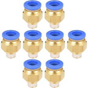 Straight Pneumatic Male 6mm Tube OD x G1/4 Thread Push to Quick Connect Fittings, Air Push Connect Tool Pneumatic Hose Fittings 9pcs in Kuwait