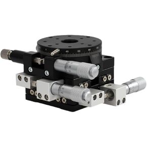 XYR Axis 60mm LS60-L LS60-LM Micrometer Manual Trimming Platform Translation Table And Rotary Cross Rail High Precision(LS60-LM) in Kuwait