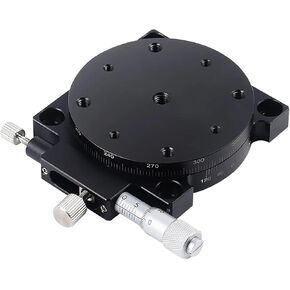 R Axis 125mm RS125-L Manual Sliding Table 360Degree Rotation Precision Displacement Angle Adjustment Platform Optical Micrometer in Kuwait