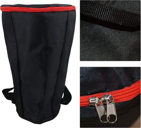 12 Inch Djembe Drum Bag, Black Waterproof Nylon Carrier Case for 12" African Drum - Protective Storage & Transport Bag (600x370x250mm) in Kuwait