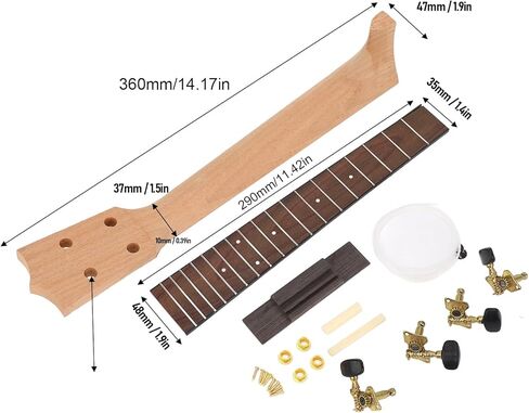 DIY Ukulele Building Kit 26 Inch Family Friendly Handcrafted Assembly Set with Rosewood Fingerboard in Kuwait