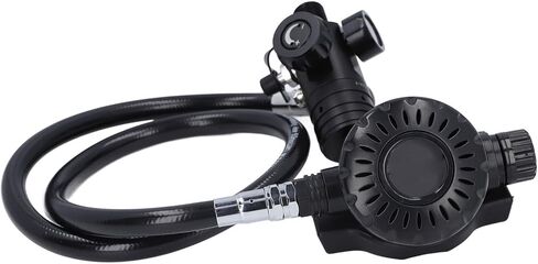 Diving Valve, Universal Secondary Breathing Valve with 360 Degree Rotating Medium Pressure Hose, for Underwater Training and Diving Equipment in Kuwait