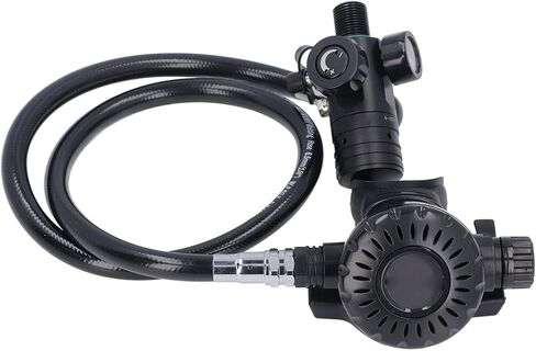 Diving Valve, Universal Secondary Breathing Valve with 360 Degree Rotating Medium Pressure Hose, for Underwater Training and Diving Equipment in Kuwait