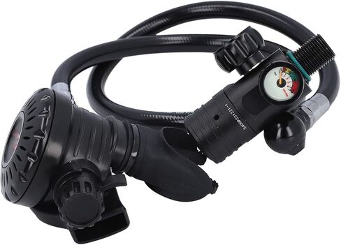 Diving Valve, Universal Secondary Breathing Valve with 360 Degree Rotating Medium Pressure Hose, for Underwater Training and Diving Equipment in Kuwait
