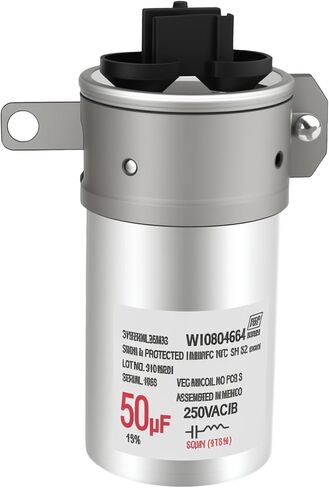 W11395618 مكثف تشغيل محرك الغسالة 45 فائق التوهج لآلة Maytag Whirlpool | W11162560 W10625046 W11315694 W10866250 W10843769 W11158831 W10390446 استبدال OEM 250VAC ضمان الجودة لمدة عامين in Kuwait