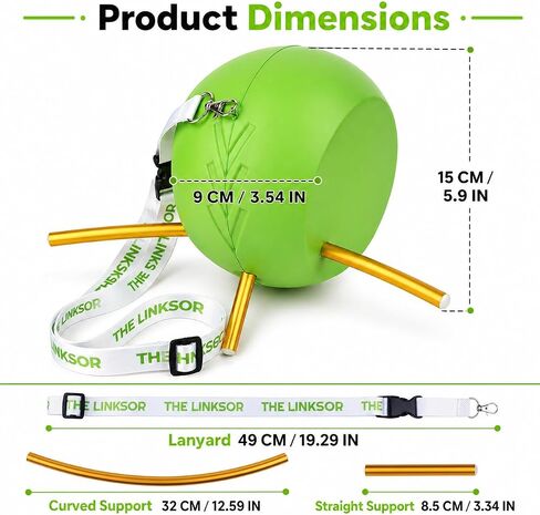 HERZ The Connector Golf Swing Trainer - كرة مساعدة لتدريب الجولف لتوصيل جسم الذراع، مصحح تأرجح إسفنجي مطور لممارسة التدريب في الفناء الخلفي، جميع مستويات المهارة in Kuwait