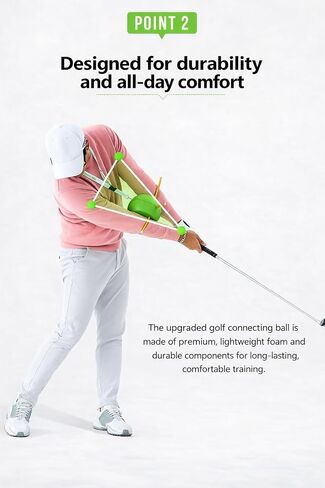 LOFIN Golf Swing Connection Ball with Lanyard – Arm-to-Body Training Aid for Better Tempo, Triangle Structure & Swing Consistency in Kuwait