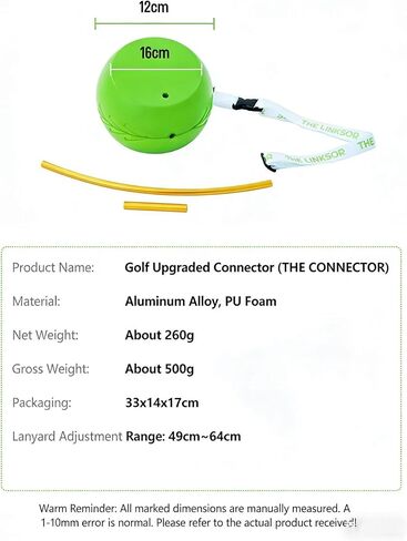 LOFIN Golf Swing Connection Ball with Lanyard – Arm-to-Body Training Aid for Better Tempo, Triangle Structure & Swing Consistency in Kuwait