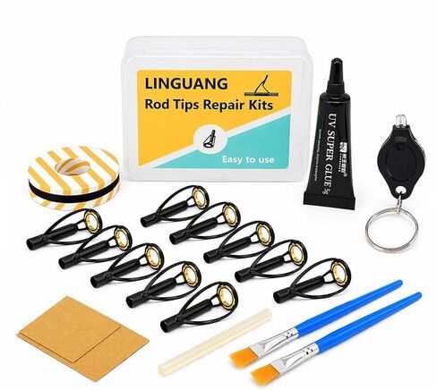 10PCS Low Profile Tangle Free Fishing Surf Casting Rod Tip Stainless Steel Replacement Kit in Saudi Arabia