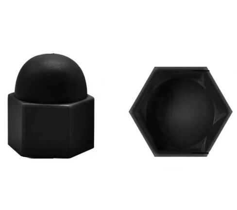 Plastic end Cap,Rubber Pipe Cover,Hole Plugs,Hex Nut,Pack of 50 Bolt Dome Cap,M20~M30 Plastic Protection, Bolts(Black,M27*38 * 47mm) in Saudi Arabia
