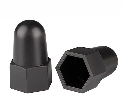 Plastic end Cap,Rubber Pipe Cover,Hole Plugs,20 Pcs Hex Nut Bolt, M8~M30 Black Plastic Higher Dome Protection Cap, Bolts(M12*18 * 40mm) in Saudi Arabia