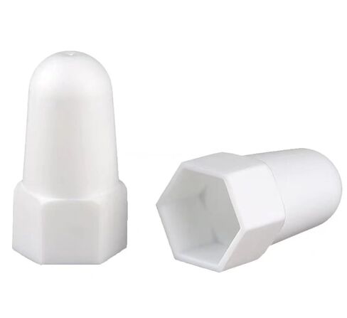 Plastic end Cap,Rubber Pipe Cover,Hole Plugs,20 Pcs Hex Nut Bolt, M8~M30 White Plastic Higher Dome Protection Cap, Bolts(M14*22 * 43mm) in Saudi Arabia