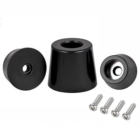 Plastic end Cap,Rubber Pipe Cover,Hole Plugs,10pcs Black Furniture Legs Feet Speaker Cabinet Bed Table Box Conical Seal Stopper with Mount Screws(35 * 24 * 32mm) in Saudi Arabia