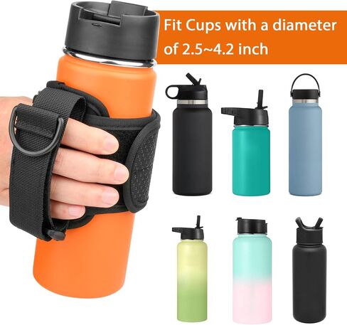 مقبض بهلوان Xxerciz لأكواب YETI Rambler، Owala، Cirkul، قارورة مائية، مقبض عالمي مضاد للانزلاق لزجاجات المياه 12oz - 40oz، للمشي أثناء السفر (الزجاجة مستبعدة) in Kuwait