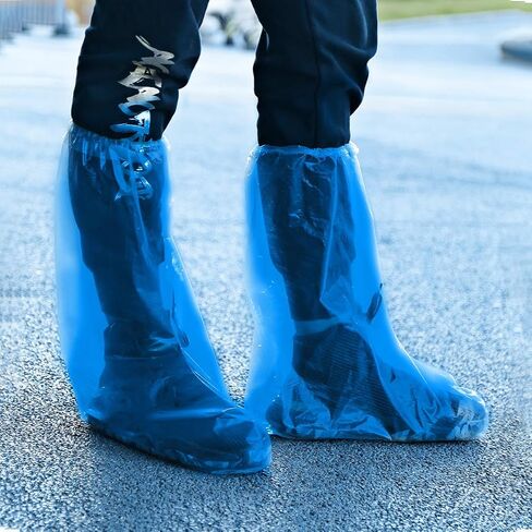 10pcs Shoes Covers Disposable Boot Covers High-top Foot Boot Protectors Water Resistant for Home Car Outdoor Activities in Saudi Arabia
