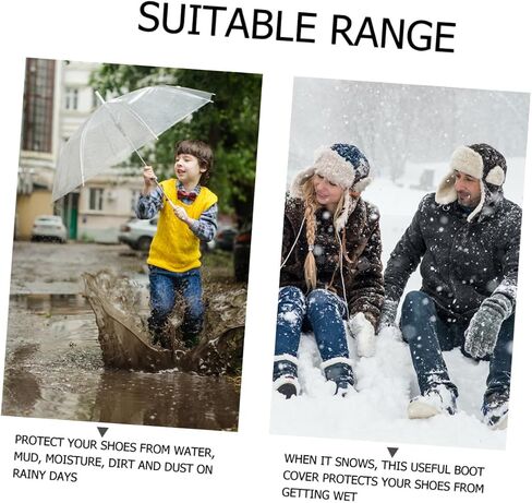 10pcs Shoes Covers Disposable Boot Covers High-top Foot Boot Protectors Water Resistant for Home Car Outdoor Activities in Saudi Arabia