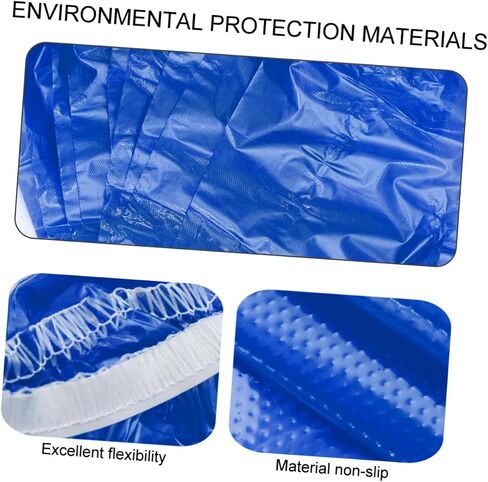 10pcs Shoes Covers Disposable Boot Covers High-top Foot Boot Protectors Water Resistant for Home Car Outdoor Activities in Saudi Arabia
