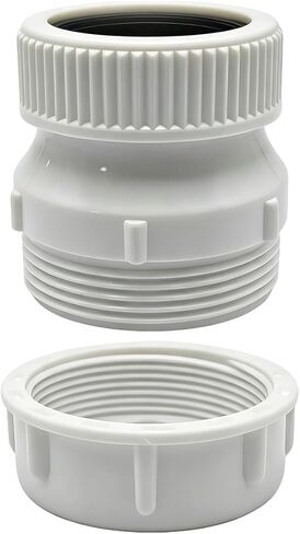 1 1/4 to 1 1/2 Sink Drain Adapter, Universal Pipe Connector for Kitchen Bathroom Plumbing, Durable White PVC Fitting with Leak-Proof Design, Easy Installation Drainage Solution for Standard Sink Syste in Kuwait