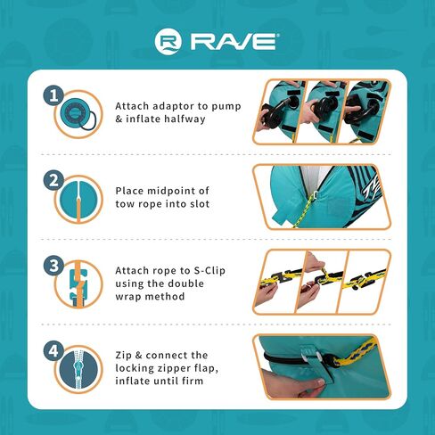 RAVE Sports Tow Pro Rope Float Durable and Reliable Construction Performance Boost Tow Rope Accessory in Kuwait