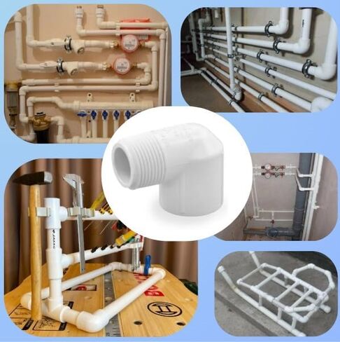 موصل أنبوب الكوع PVC 90 درجة - خيط أنبوب ذكر MIP × مقبس منزلق (مقبس 1-1/4 بوصة × 1-1/4 بوصة MNPT) in Kuwait