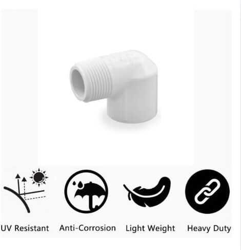 موصل أنبوب الكوع PVC 90 درجة - خيط أنبوب ذكر MIP × مقبس منزلق (مقبس 1-1/4 بوصة × 1-1/4 بوصة MNPT) in Kuwait