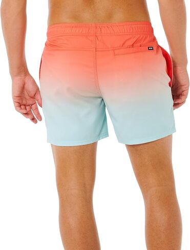 Rip Curl Men's Offset Fade 16 Inch Volley Shorts, Red in Kuwait