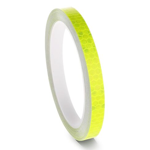 Neon Reflective Tape 0.4In x 26 Feet, Safety Warning Tape High Viscosity Durable Lasting Outdoor Waterproof Neon Reflector Strips for Bicycles Helmets Trailers(White) in Kuwait