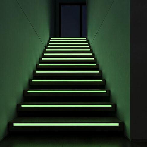 Glow in The Dark Tape High Visibility Glow Tape Fluorescent Luminous Reflective Tapes for Stage Stair Dark Areas Safety Marking, 33 Feet x 0.6 Inch in Kuwait