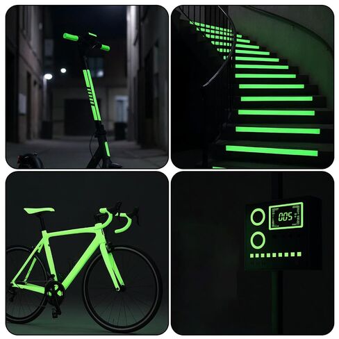 Glow in The Dark Tape High Visibility Glow Tape Fluorescent Luminous Reflective Tapes for Stage Stair Dark Areas Safety Marking, 33 Feet x 0.6 Inch in Kuwait