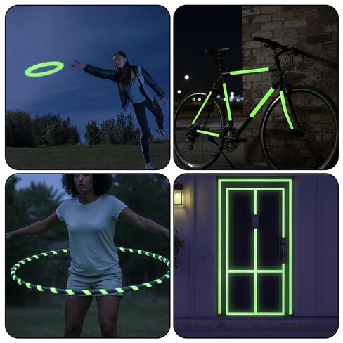 Glow in The Dark Tape High Visibility Glow Tape Fluorescent Luminous Reflective Tapes for Stage Stair Dark Areas Safety Marking, 33 Feet x 0.6 Inch in Kuwait