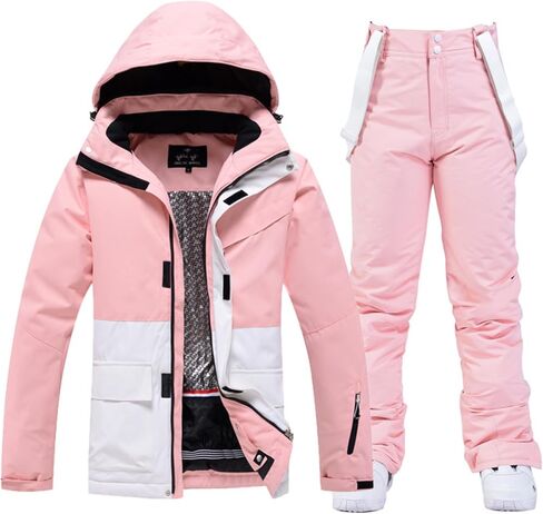RUMITY Fashion Ski Suit Set for Men and Women's Lovers Ski Suit Set for Warm, Thick, Waterproof, and Cold Resistance(H,XL) in Saudi Arabia