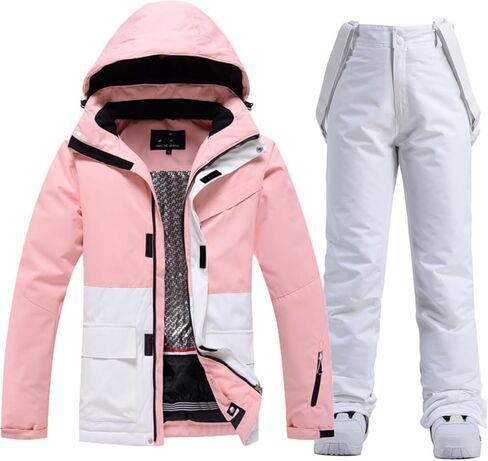 RUMITY Fashion Ski Suit Set for Men and Women's Lovers Ski Suit Set for Warm, Thick, Waterproof, and Cold Resistance(G,S) in Saudi Arabia