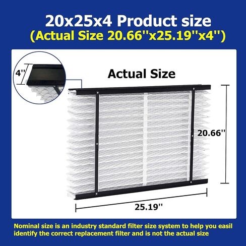213 Replacement Filter Compatible with AprilAire Whole House Air Purifier 1210, 1620, 2210, 2216, 3210, 4200 Furnace Air Purifier, MERV 13 Filters, Size: 20x25x4, 2 Pack in Kuwait