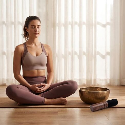Tibetan Singing Bowl Mallet, Leather Wrapped Meditation Mallet Sound Bowl Stick Handcrafted Wooden Striker for singing sound bowls Meditation, Yoga, Relaxation in Kuwait
